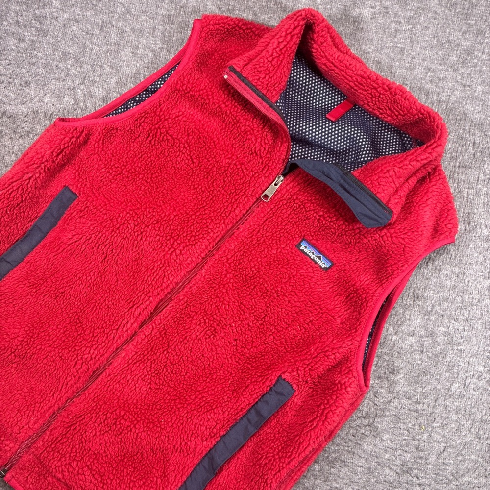 Patagonia Retro-X Fleece Vest Mens Medium Red Vintage USA Made PEF Gorpcore